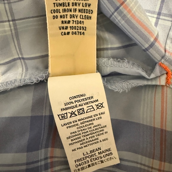 L.L.Bean Women’s Plus Long Sleeve Button Down Plaid Blouse Shirt Size 3XL - Picture 7 of 7